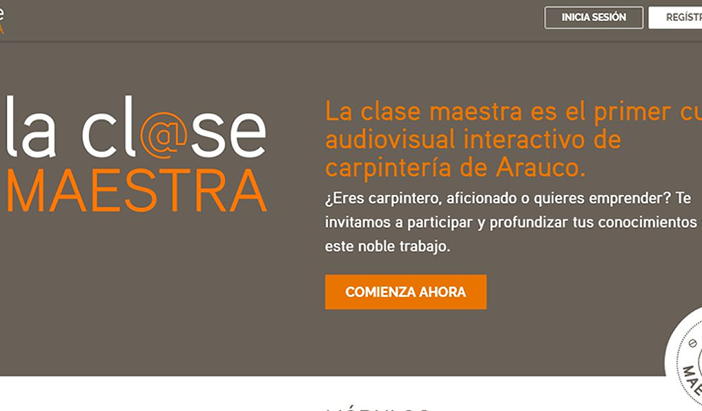 Arauco lanza “La clase maestra”, el primer curso audiovisual interactivo de carpintería.