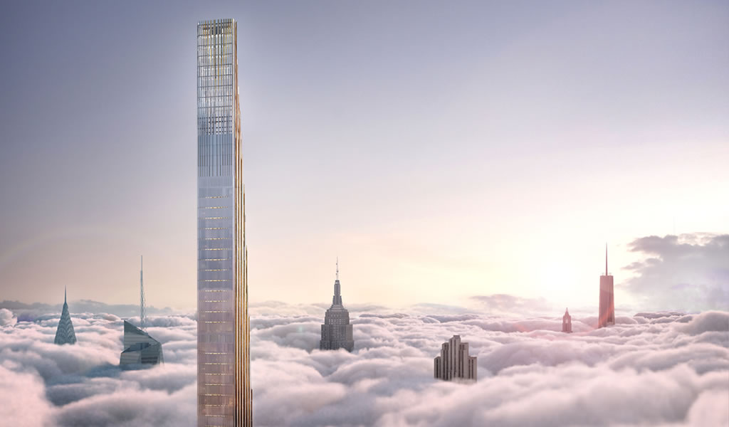 El rascacielos más esbelto del mundo alcanza su altura máxima de construcción en Nueva York