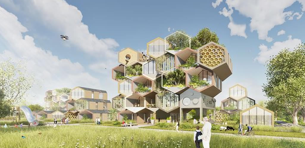 Un edificio residencial inspirado en las colmenas de abejas