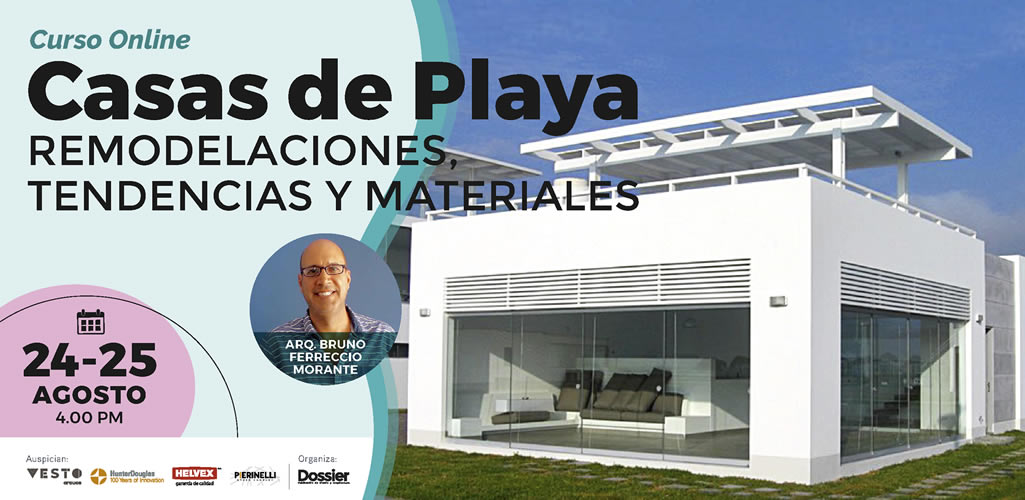 Dossier presenta curso online: “Diseño y Remodelación de Casas de Playa”
